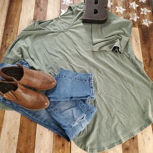 Sage green, oversized tunic